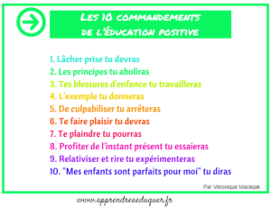 commandements de l'éducation positive