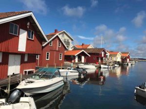 les maisons typiques de Smögen en Suède